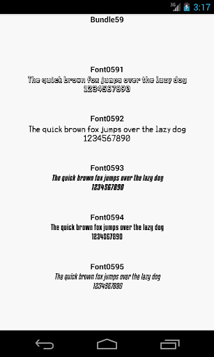 Fonts for FlipFont 59