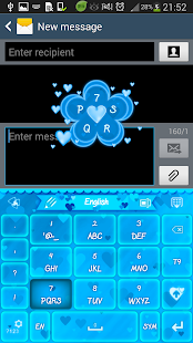 How to mod GO Keyboard Blue Hearts Theme Varies with device apk for android