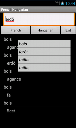 French Hungarian Dictionary
