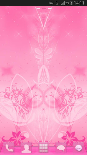 GO Launcher Pink Theme Flowers
