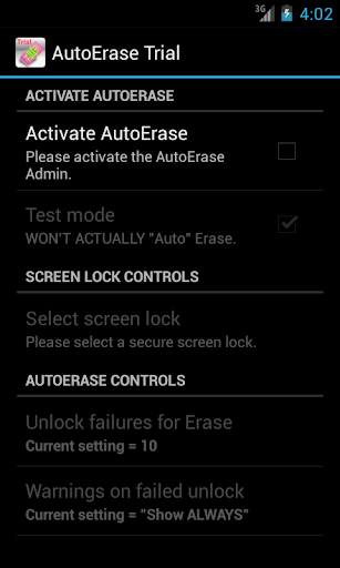 AutoErase Trial