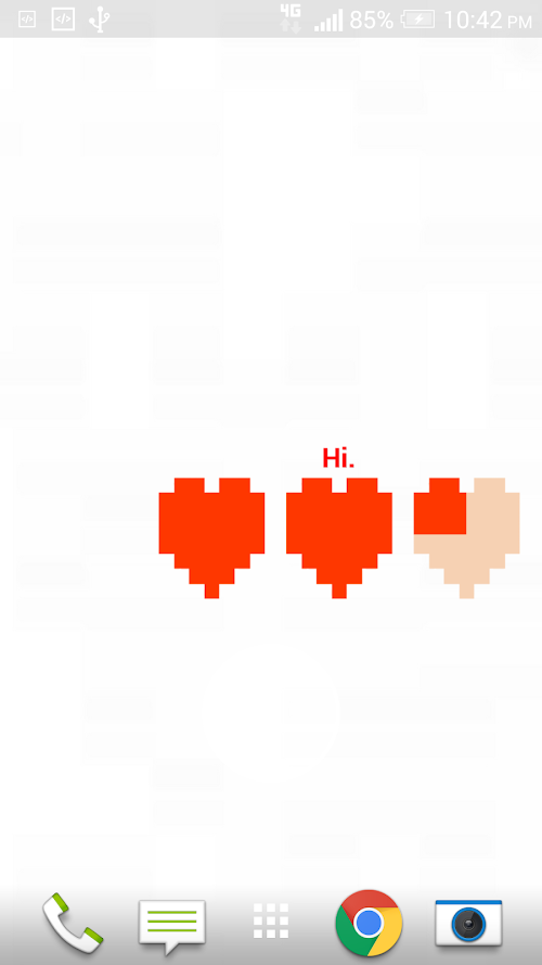 Android application Heart Container Battery Meter screenshort