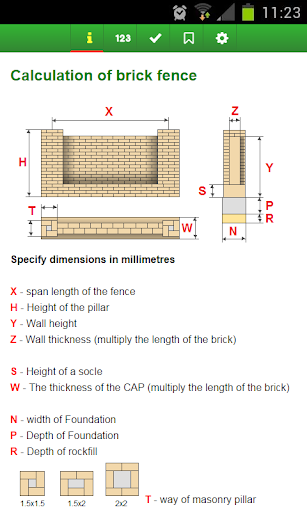 Calculation of brick fence