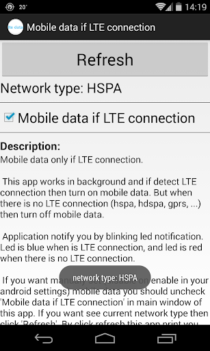 【免費工具App】Mobile data if LTE connection-APP點子