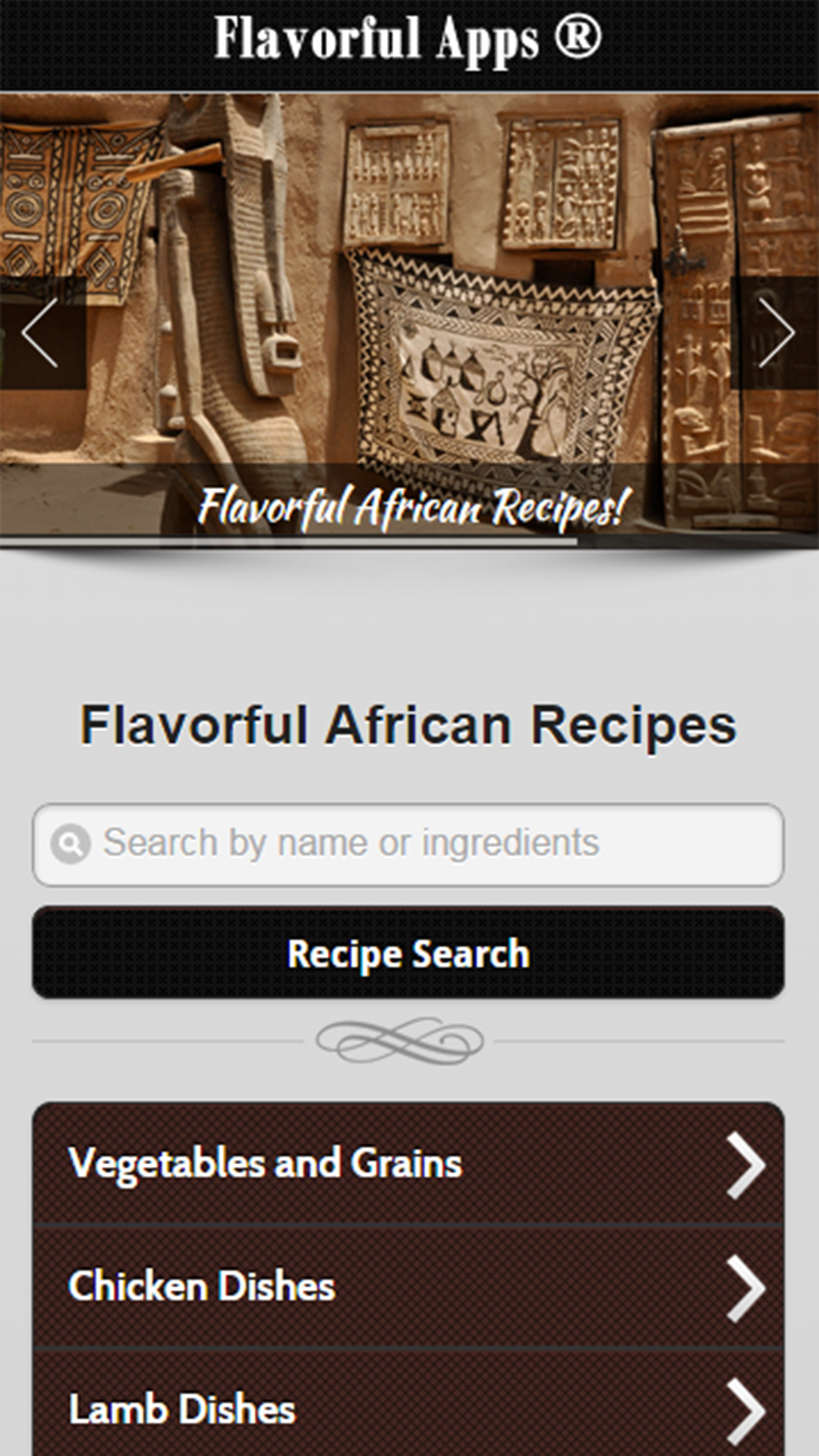 Android application African Recipes - Premium screenshort