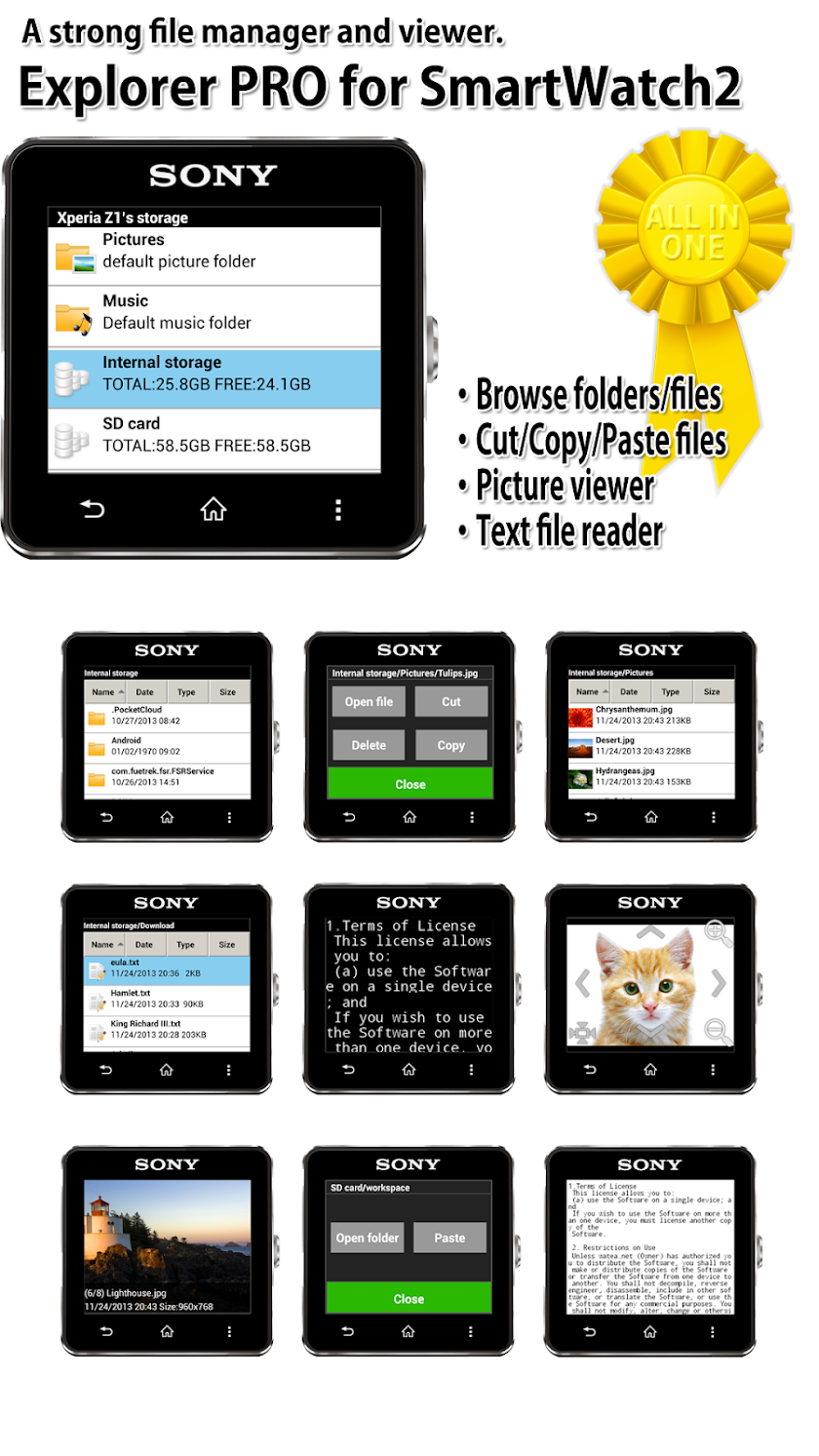 Explorer Pro for SmartWatch2 Screen 1