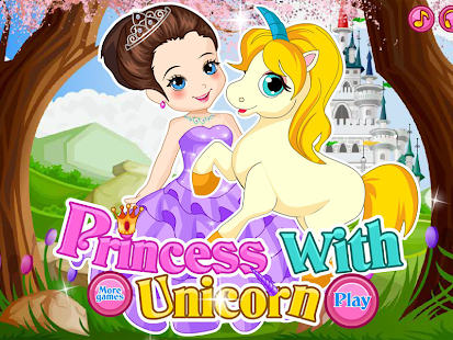Princess with unicorn dress up