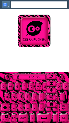 【免費個人化App】Zebra Fuchsia Go Keyboard-APP點子