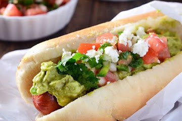 Bacon Wrapped Guacamole Hot Dogs