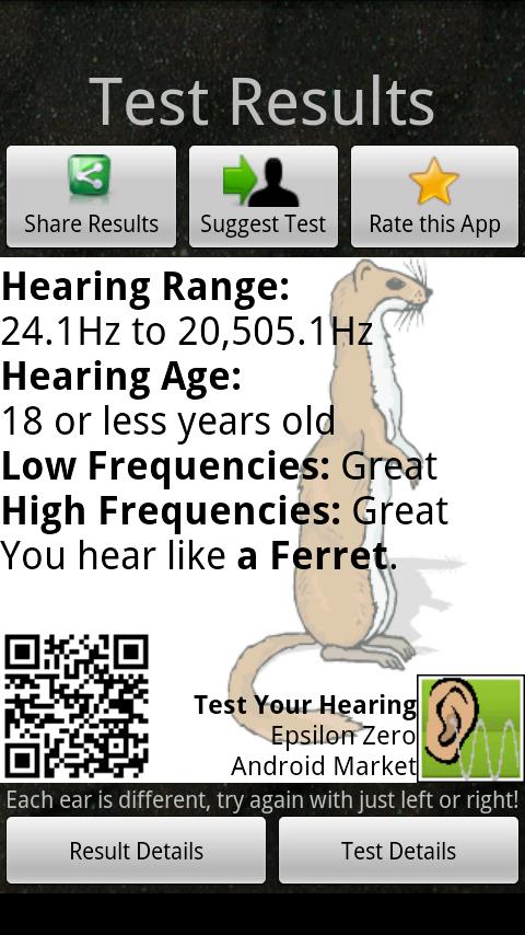 Test Your Hearing Screen 2