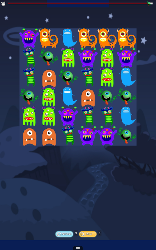 Android application Matching Monsters Game No Ads screenshort