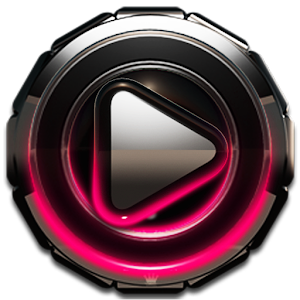 Poweramp skin Raspberry Glow logo