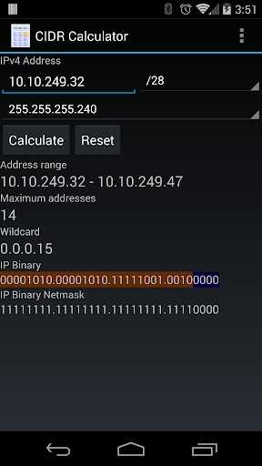 CIDR Calculator