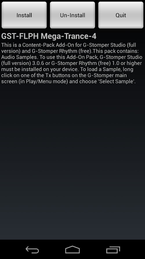 Android application GST-FLPH Mega-Trance-4 screenshort