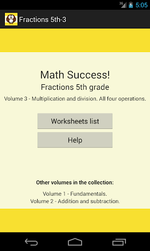 Math Success: Fractions 5th-3