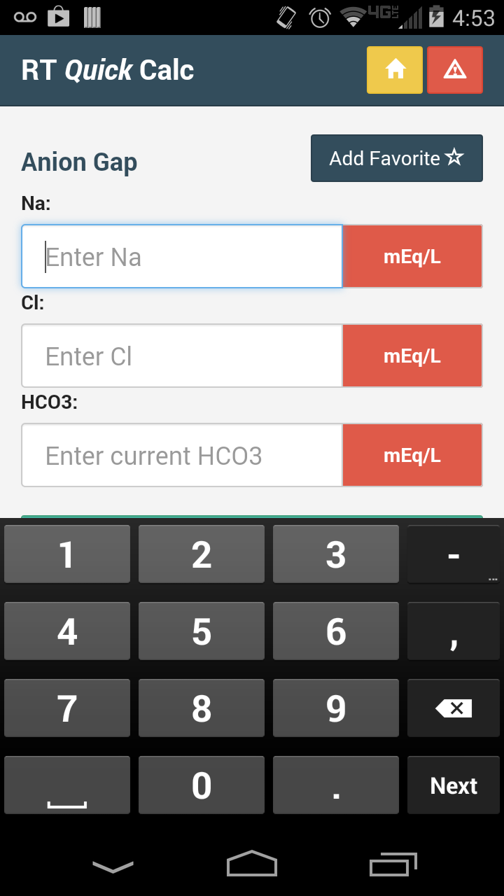 RT Quick Calc Screen 2