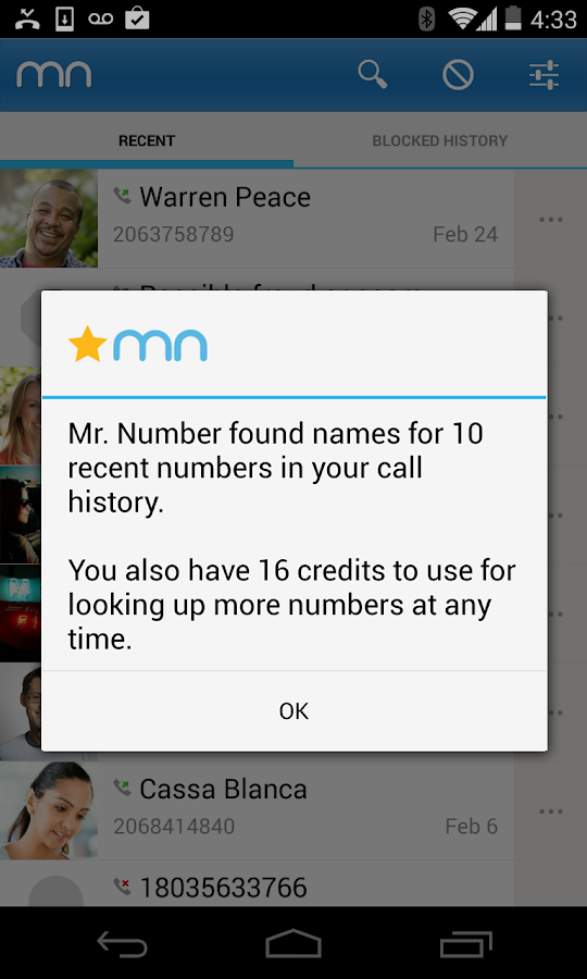 Mr. Number-Block calls, texts - screenshot