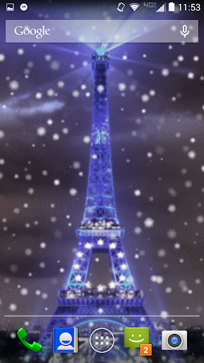 Snow in Paris Live Wallpaper