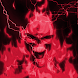 Glowing Red Lightning Skull LP