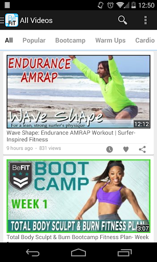 BeFit - Fitness Workout Videos