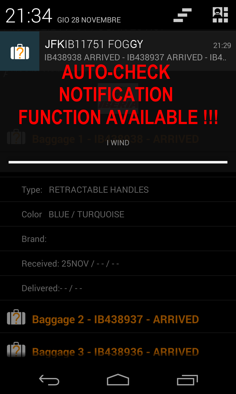 Find My Bags Screen 3