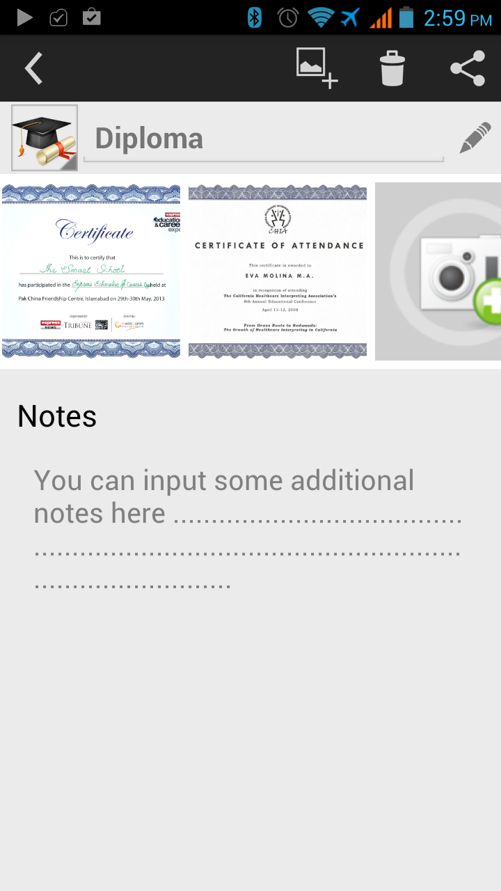 PocketDoc - document copies Screen 3