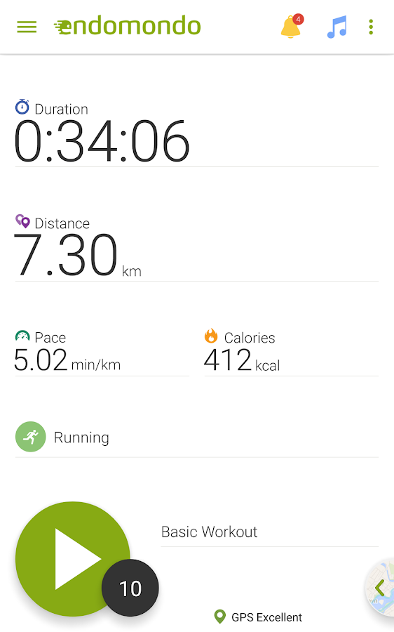 Endomondo Corrida Ciclismo MTB - screenshot