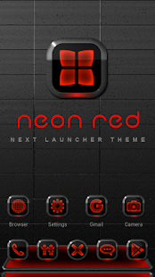 NEON RED Next Launcher Theme(圖1)-速報App