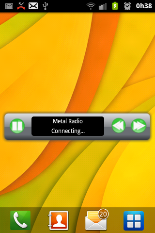 Minimalistic Web Radio Widget