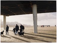 Wandelen langs het strand