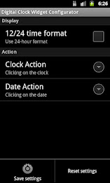 Digital clock widget. Black poster 2
