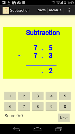 SUBTRACTION