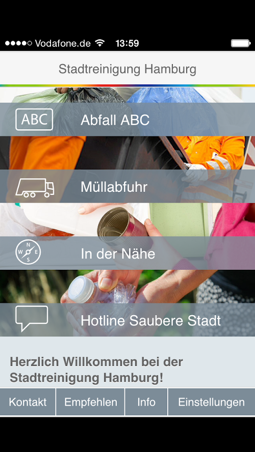 Android application Stadtreinigung Hamburg screenshort