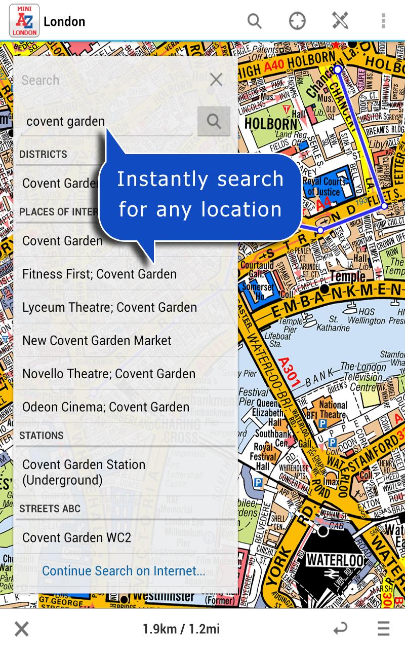 London Mini A-Z Map by Zuti Screen 3