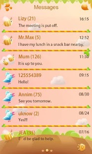 GO SMS Z Cute Garden Theme EX - screenshot thumbnail