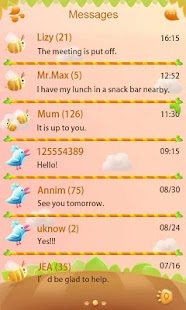 GO SMS Z Cute Garden Theme EX - screenshot thumbnail