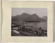 Gezicht op Lugano en de Monte Brè