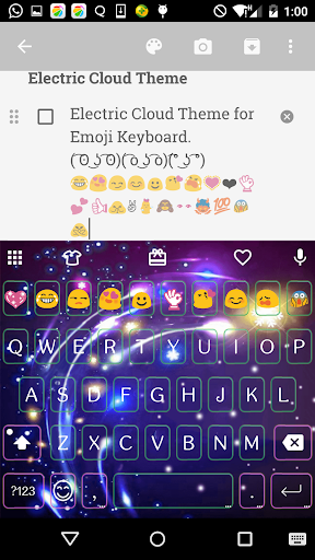 Electric Cloud Emoji Keyboard