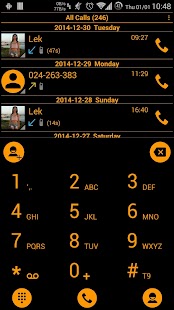 Lastest Theme x RocketDial Flat BOrang APK for PC