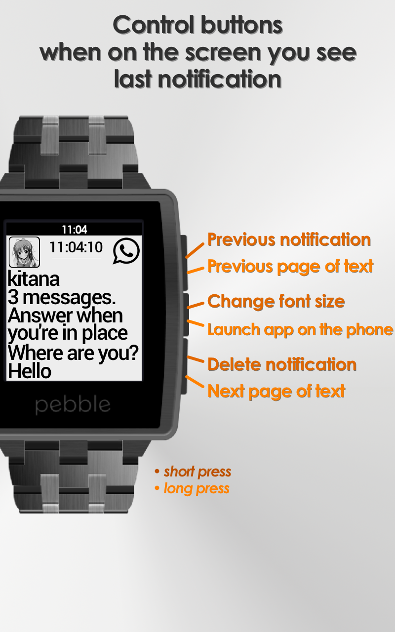 Notifier for Pebble Screen 2