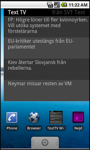 TextTV Widget