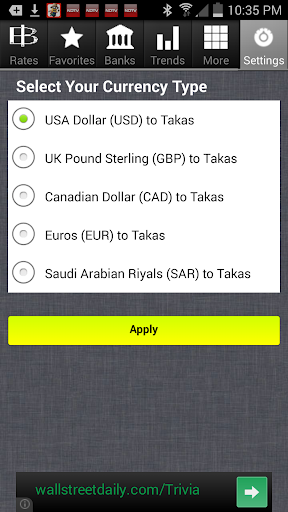 Dollar to Taka Exchange Rates