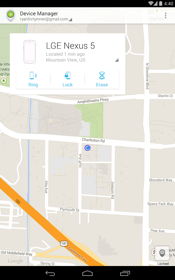 Android Device Manager - screenshot