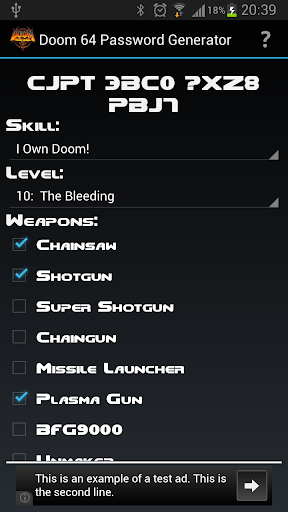 Doom 64 Password Generator