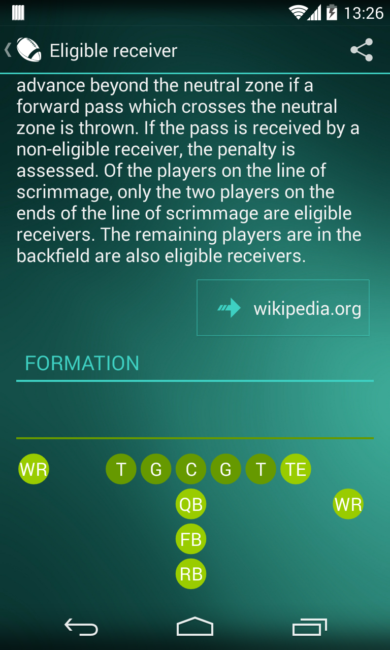 Football Glossary PRO (NFL) Screen 3