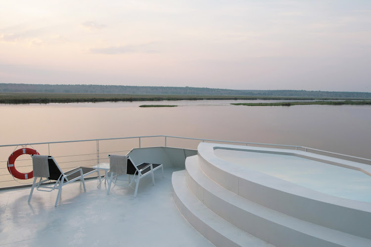 Hop into the pool on the sundeck of the Zambezi Queen for sightseeing like you've never experienced. 