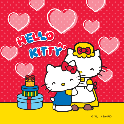 Hello Kitty Hug Mom Theme 個人化 App LOGO-APP開箱王