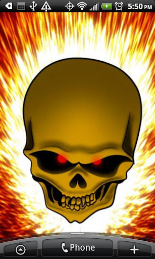 Flaming Skull Live Wallpaper