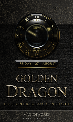 Golden Dragon Clock Widget