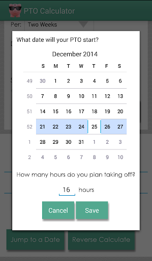 【免費生產應用App】PTO Calculator-APP點子